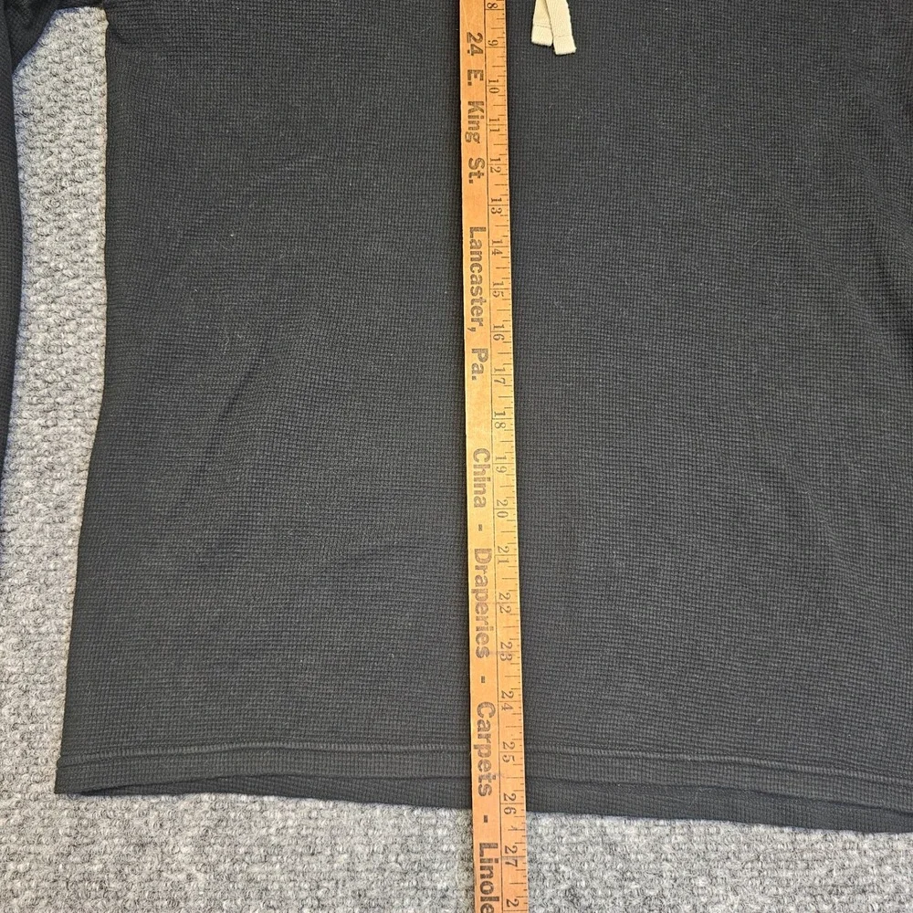 Polo Ralph Lauren‎ Men's Black Waffle Knit Hoodie Long Sleeve Pony Logo Size M